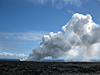 Vigorous plume at Waikupanaha ocean entry. 