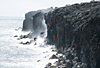New ocean entry near Poupou in Hawai`i Volcanoes National Park about 2 km west of Waikupanaha ocean entry (Poupou ocean entry no longer active as of February 24)