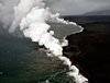 New ocean entry near Poupou in Hawai`i Volcanoes National Park about 2 km west of Waikupanaha ocean entry (Poupou ocean entry no longer active as of February 24)