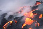 Lava in the surf zone, Mother's Day flow, Kilauea volcano, Hawai`i