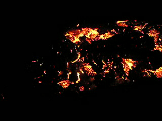 Channeled cascade on Paliuli, Mother's Day flow, Kilauea volcano, Hawai`i