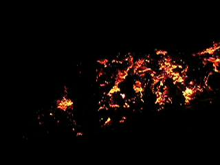 Channeled cascade on Paliuli, Mother's Day flow, Kilauea volcano, Hawai`i